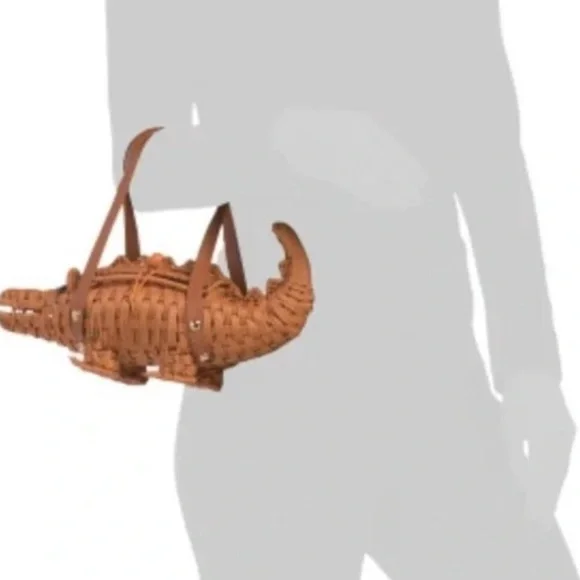 Viral Rare Tommy Bahama Crocodile clutch novelty statement bag - Picture 2 of 10